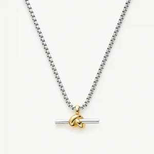 Lucy Williams Chunky Knot T-Bar Necklace